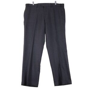 Lauren Ralph Lauren Pleated Pants Men 40x30 Gray 100% Wool Cuffed Trousers